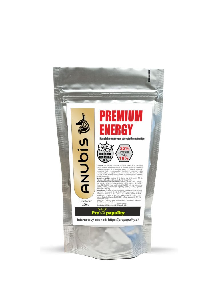 Vzorka ANUBIS PREMIUM ENERGY 200 g