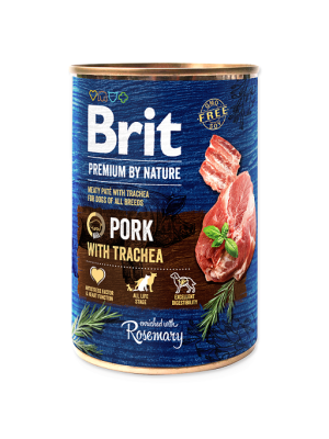 KONZERVA BRIT PREMIUM BY NATURE PORK WITH TRACHEA
