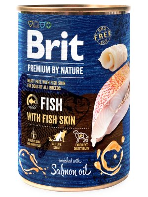 KONZERVA BRIT PREMIUM BY NATURE FISH WITH FISH SKIN